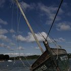 Altes Segelboot in der Bretagne