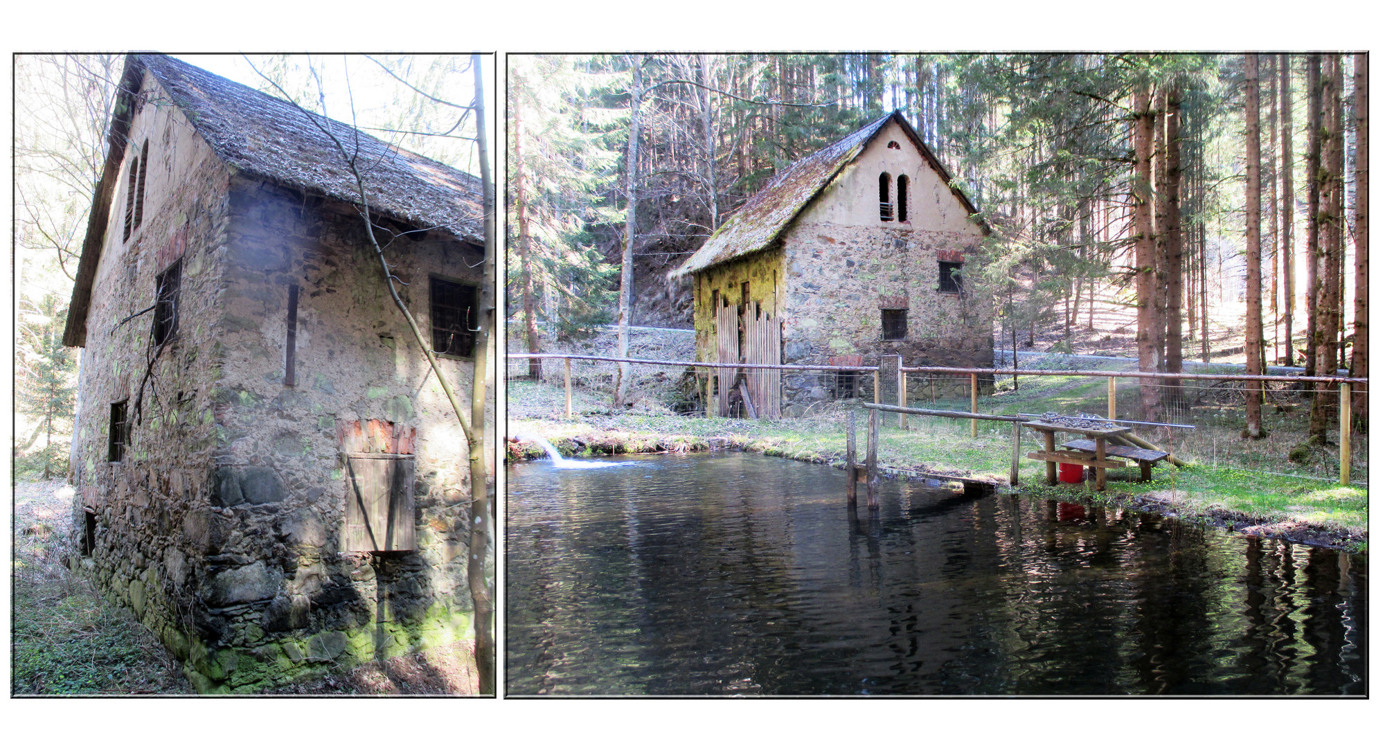 Altes Steinhaus am Teich...