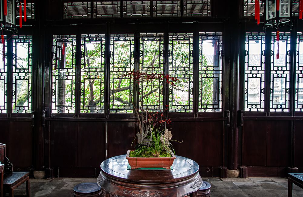 Altes traditionelles haus (Museum) in Suzhou, China