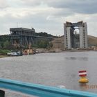 altes und neues Schiffshebewerk in Niederfinow