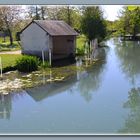 Altes Waschhaus am Indre in Issoudun (France, Centre)