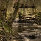 altes Wehr an der Elster nahe dem Triebtal