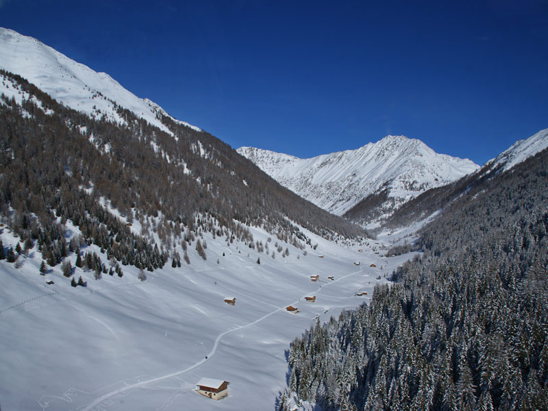 Altfasstal im Winter / Valle Altafossa nell'inverno