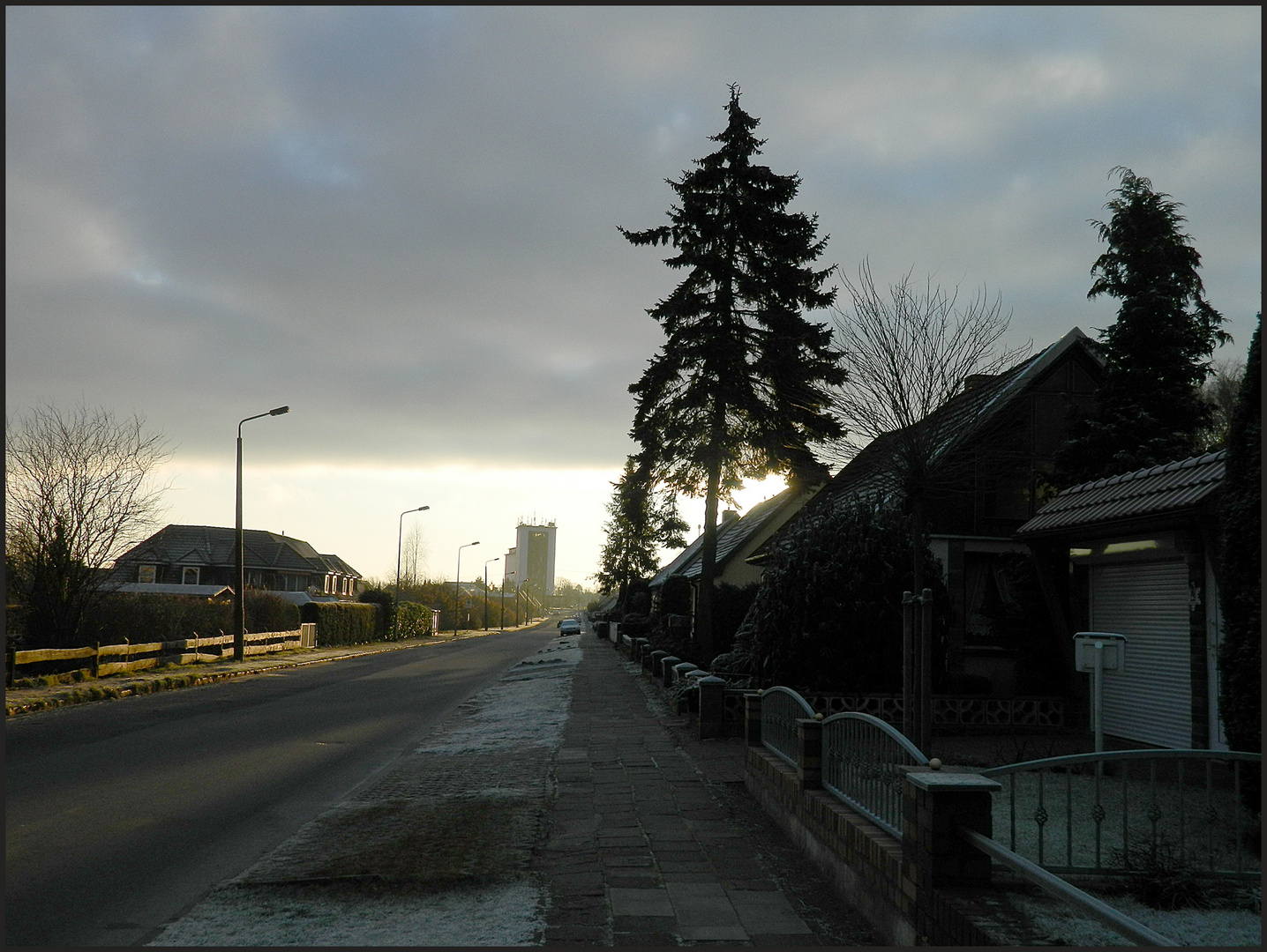 Althöferweg im Frostmorgen