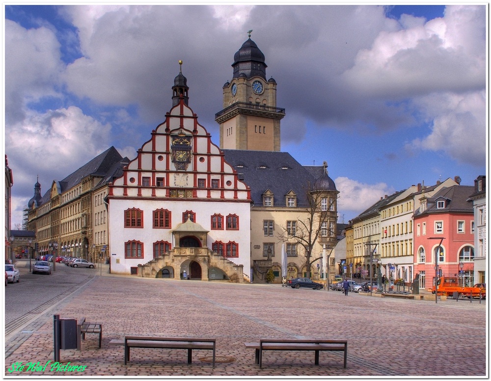 Altmarkt und Rathaus in Plauen