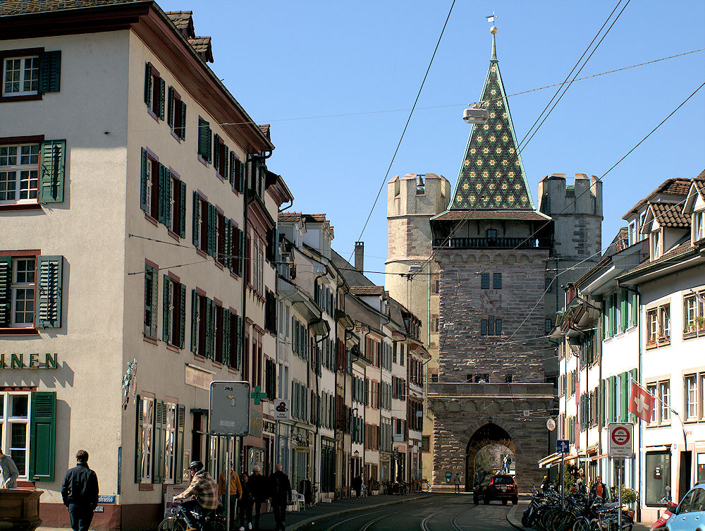 Altstadt Basel mit Spalentor