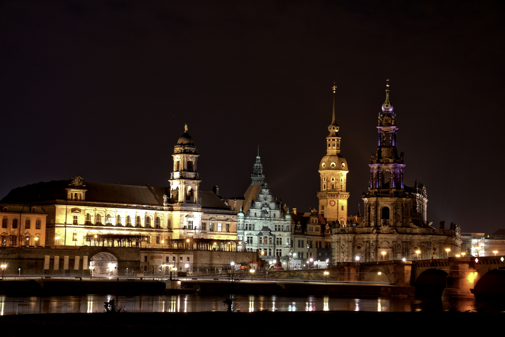 Altstadt Dresden bei Nacht