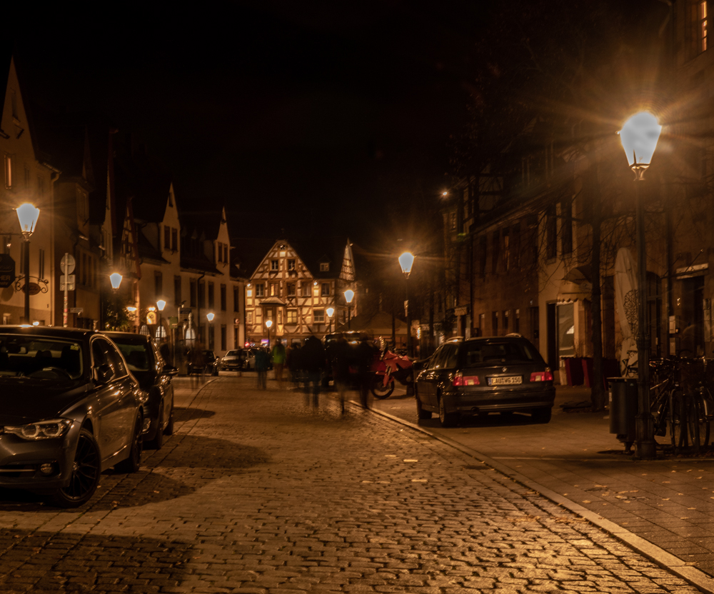 Altstadt Fürth im Licht Der Nacht