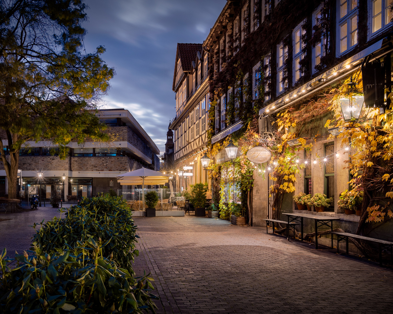 Altstadt Hannover Abendstimmung am Ballhofplatz