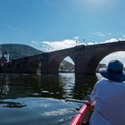 Altstadt Heidelberg, alte Brücke, Kanu