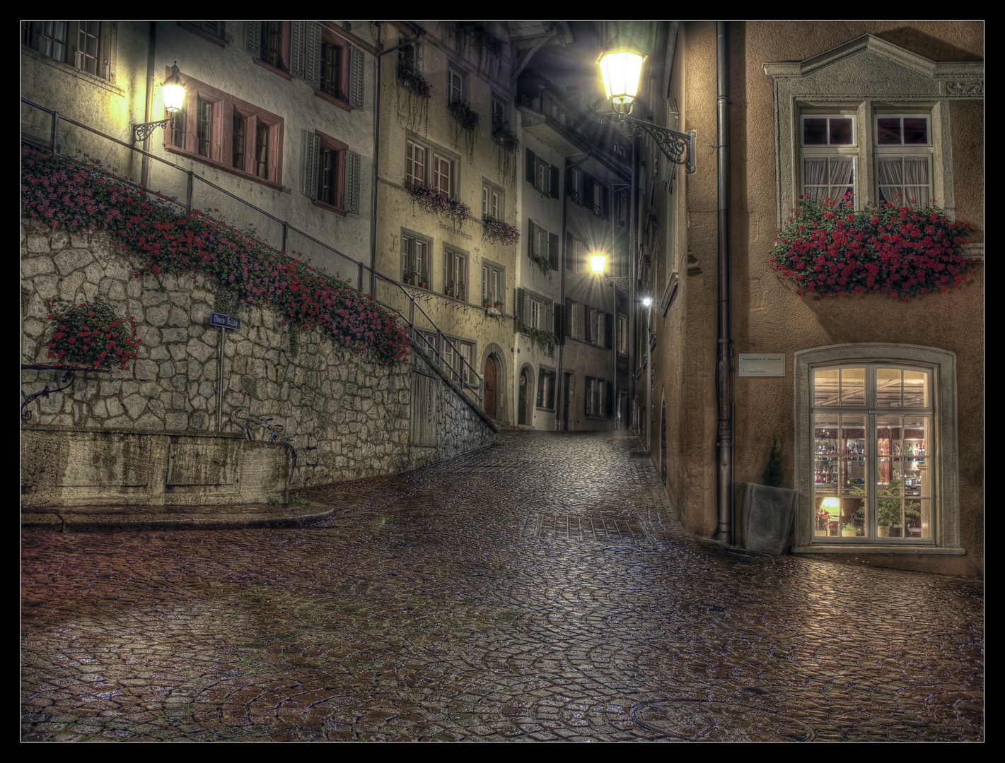 Altstadt in bei Regen