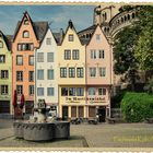 Altstadt Köln Brunnen der Fischweiber Vintage