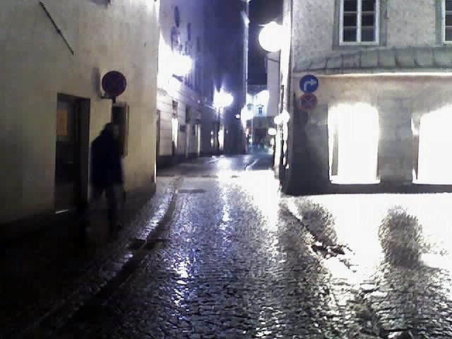 Altstadt Linz bei Regen