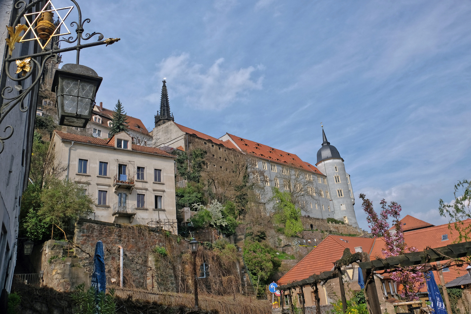 Altstadt Meißen mit Blick auf die Albrechtsburg 