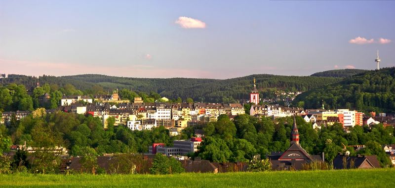 Altstadt Siegen im Abendlicht