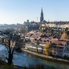 Altstadt von Bern, Mattequartier und Aare in der Nachmittagssonne