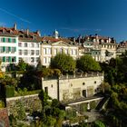 Altstadt von Bern - Südansicht der Häuser Junkerngasse mit den hängenden Gärten