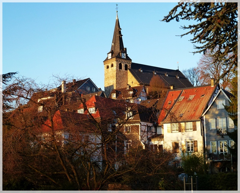 Altstadt von Essen-Kettwig im Abendlicht