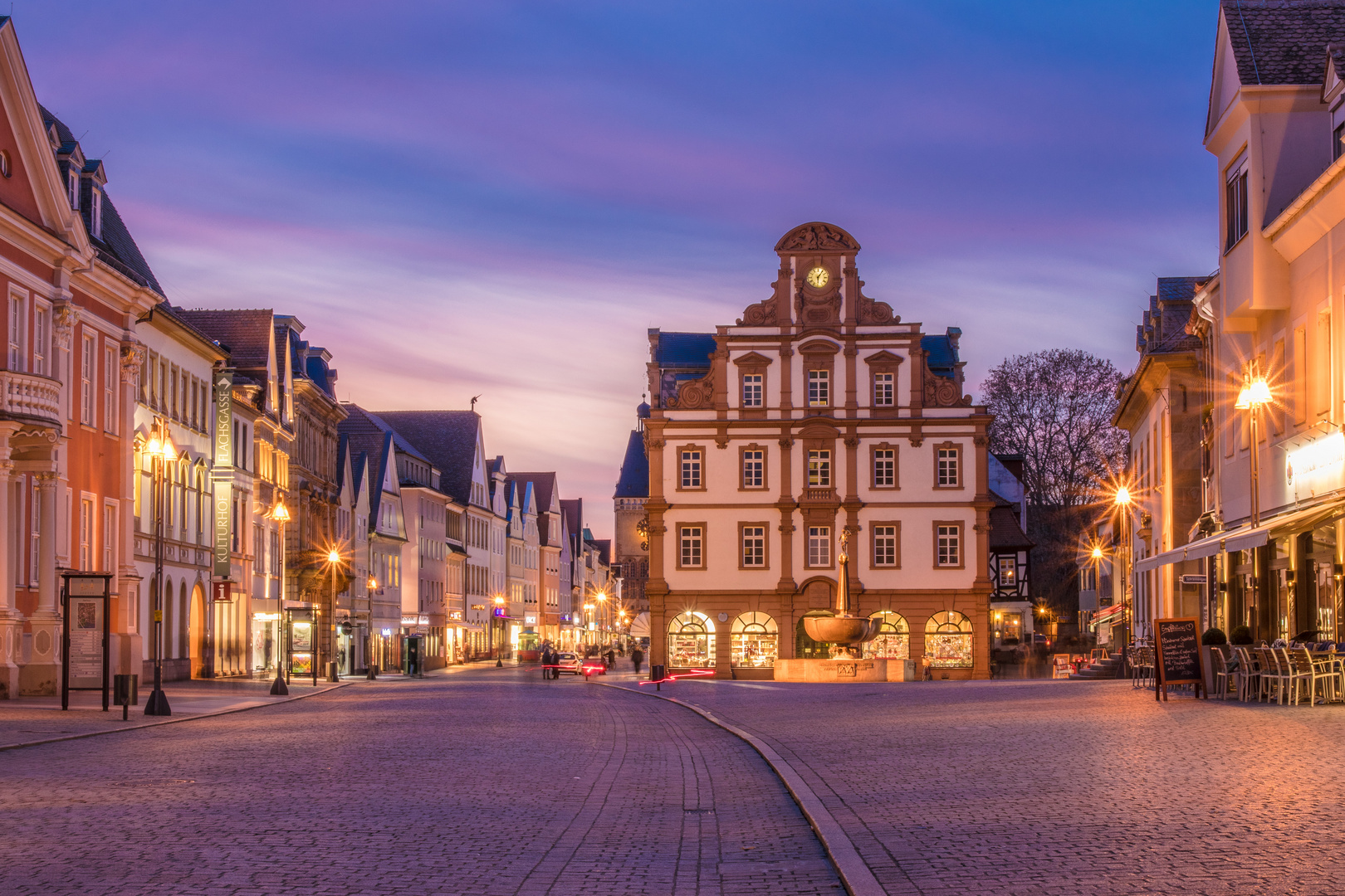 Altstadt von Speyer zu blauen Stunde