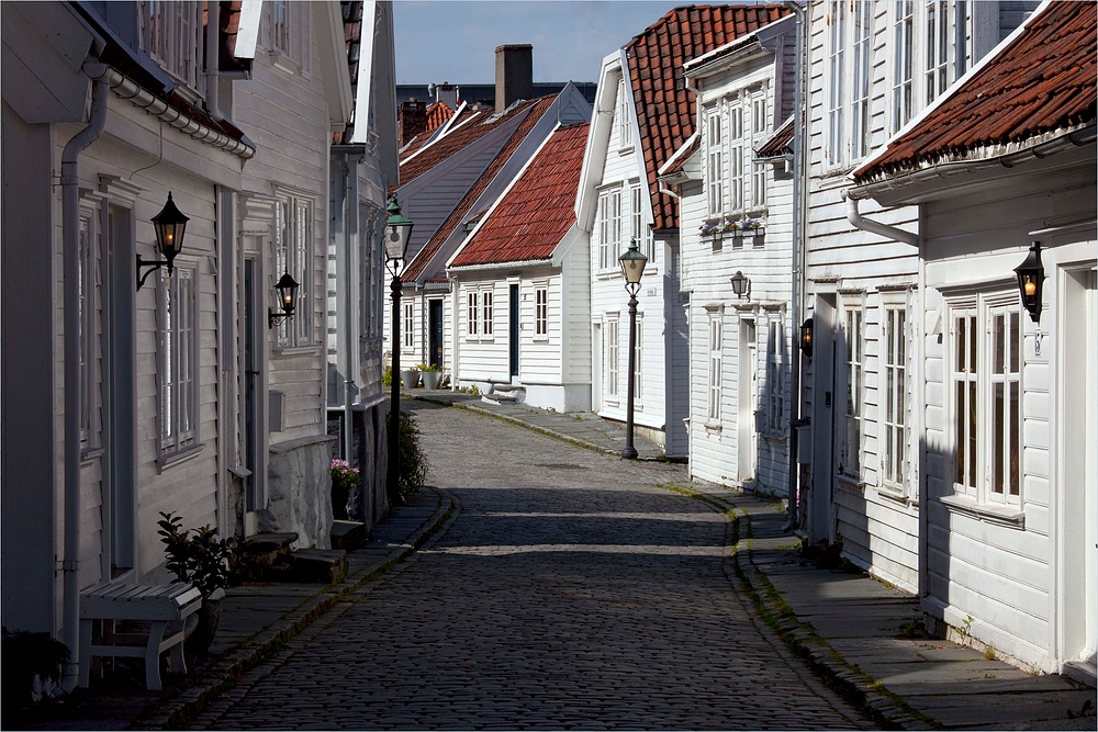 Altstadt von Stavanger, Norwegen