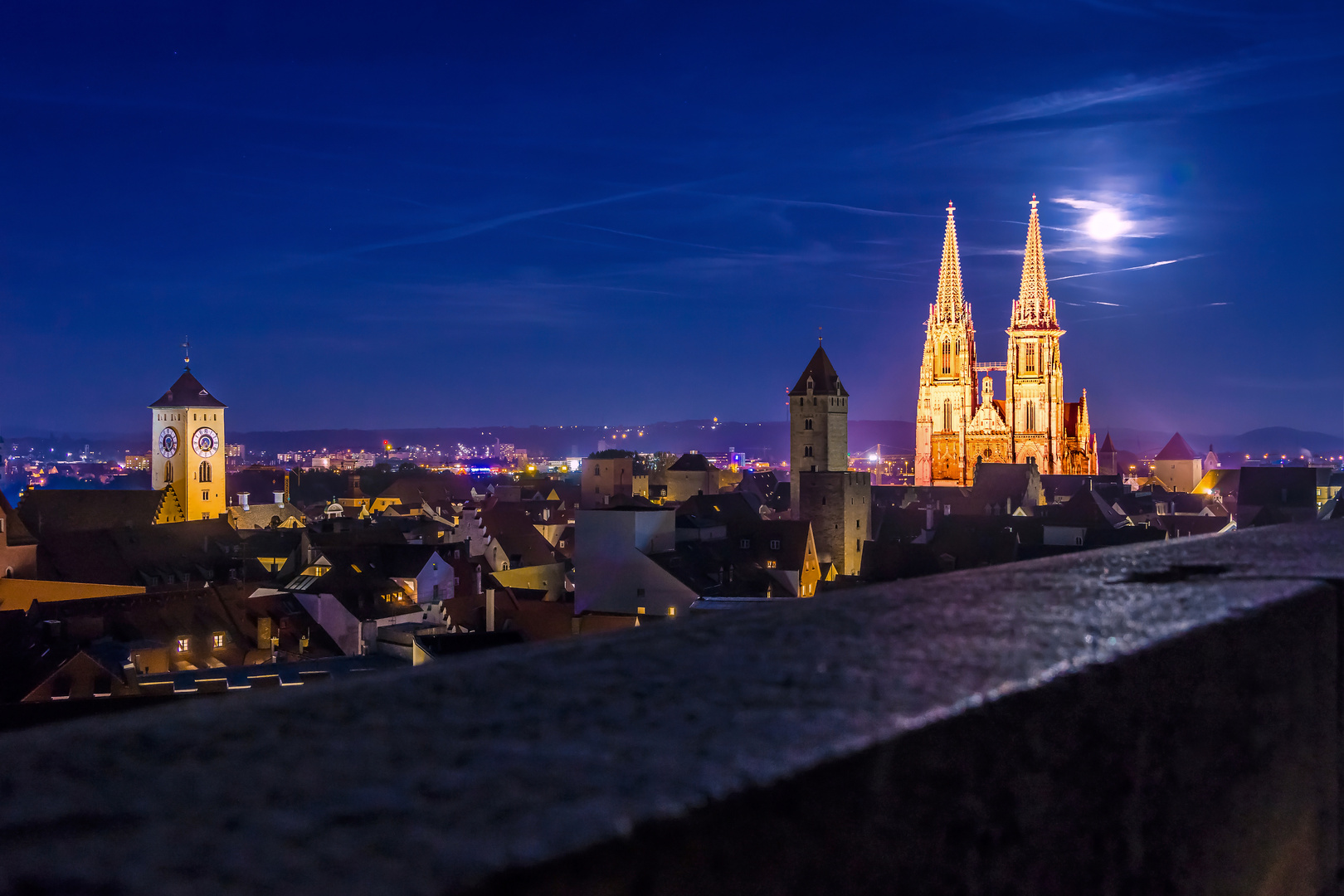 Altstadtpanorama Dreieinigkeitskirche Nacht