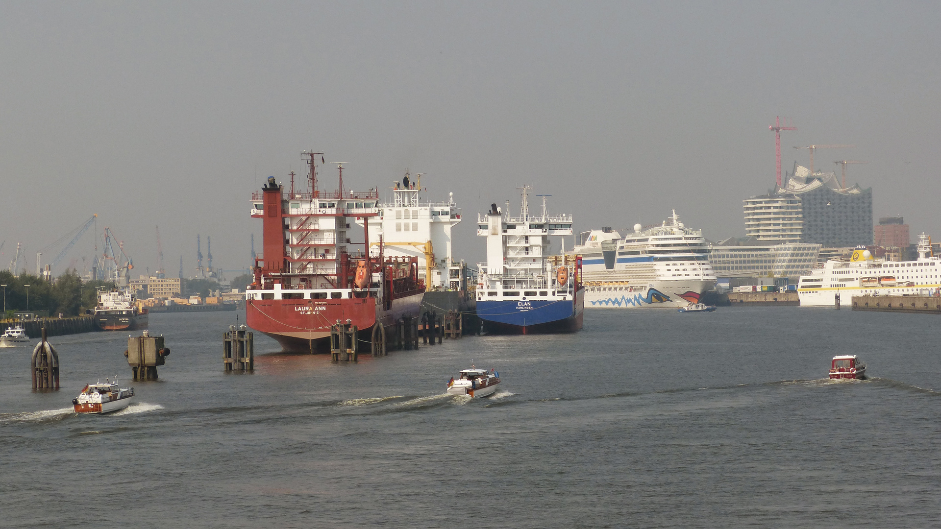 Altweibersommer auf der Elbe