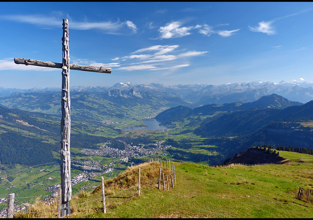 Altweibersommer in den schweizer Bergen