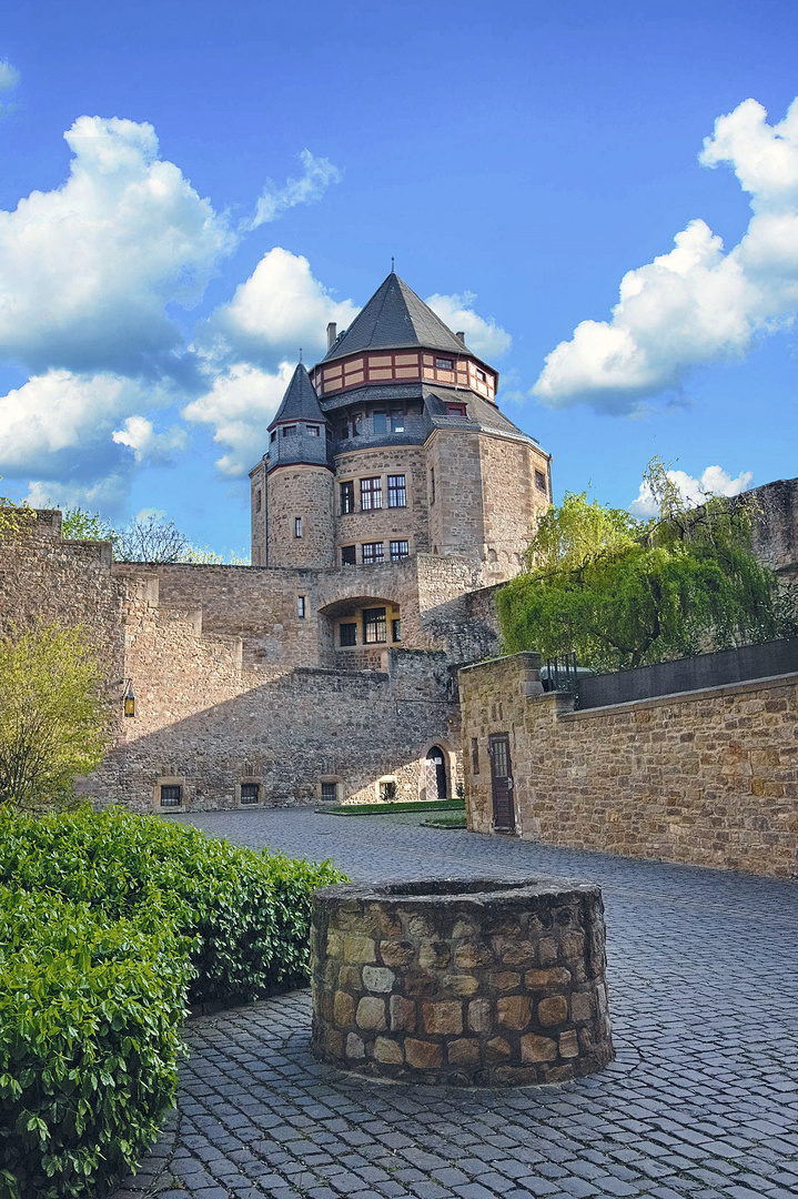 Alzeyer Schlossturm gegen Abend