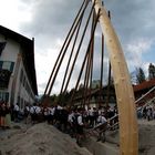 Am 1. Mai in der Jachenau beim Maibaum-Fest