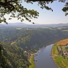 Am 29.06. 2019 schwebte noch keiner über der Elbe von der Bastei aus...