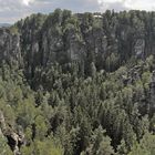 Am 30.06. 2016 ist auf der Bastei dieses echte gestitchte Panorama entstanden...