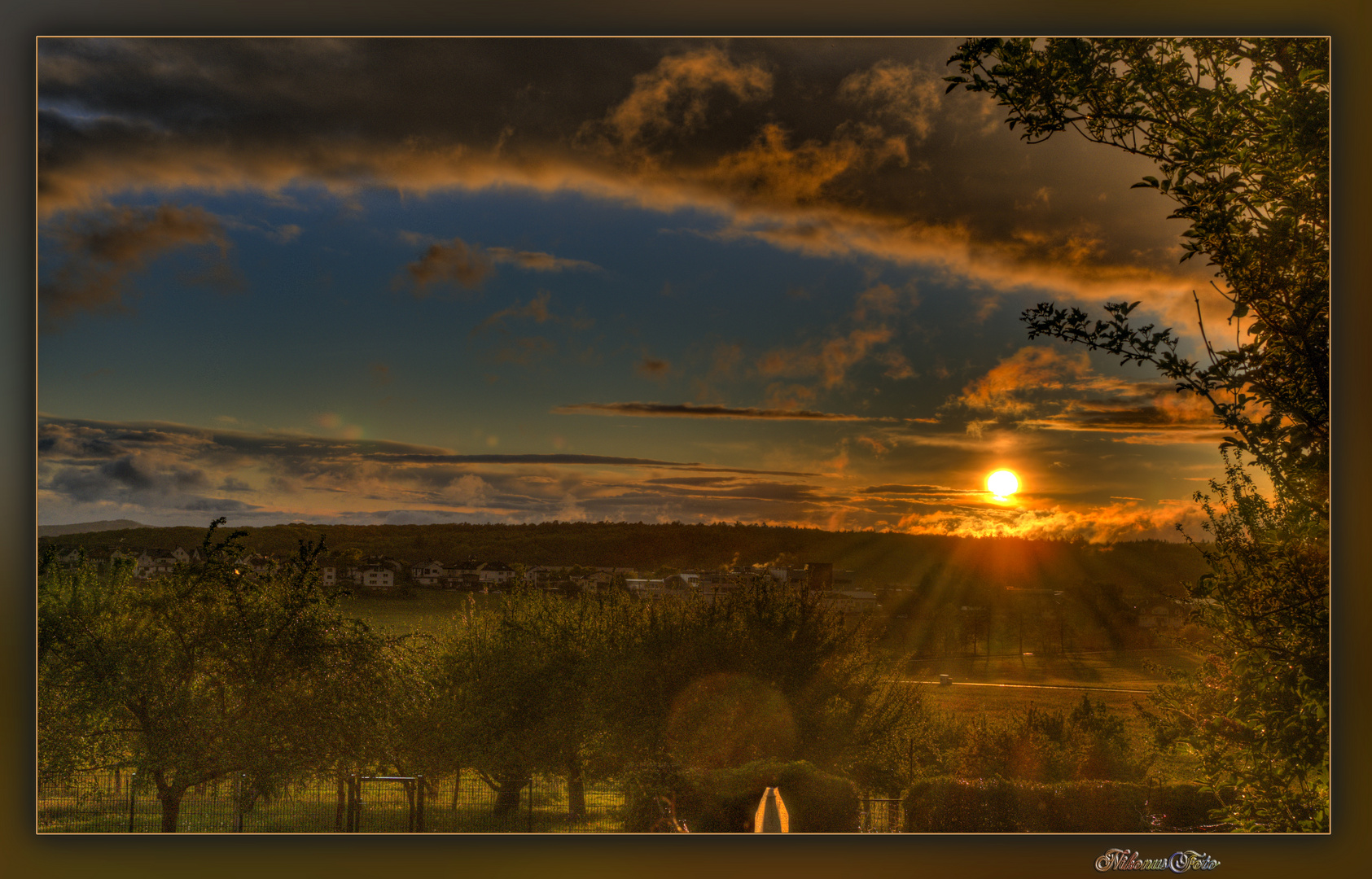  am Abend als der Regen ging