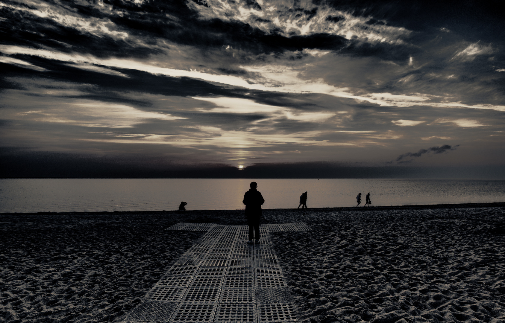 am abend am strand ...