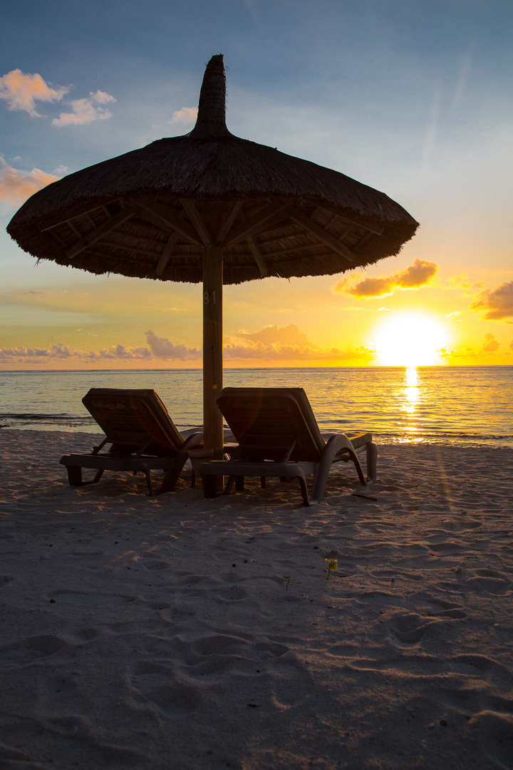 Am Abend am Strand