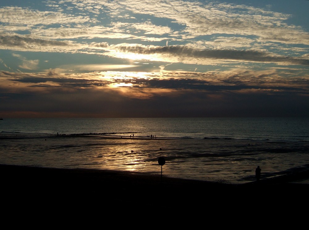 Am Abend an der belgischen Küste (De Haan)