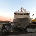 am Abend auf der Werft ...