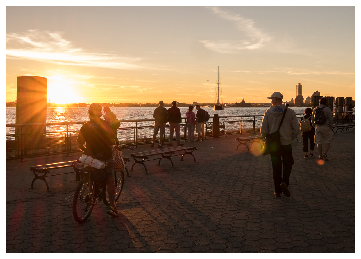 am Abend im Battery Park