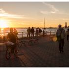 am Abend im Battery Park