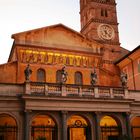 Am Abend schön beleuchtet. St. Maria di Trastevere, Rom