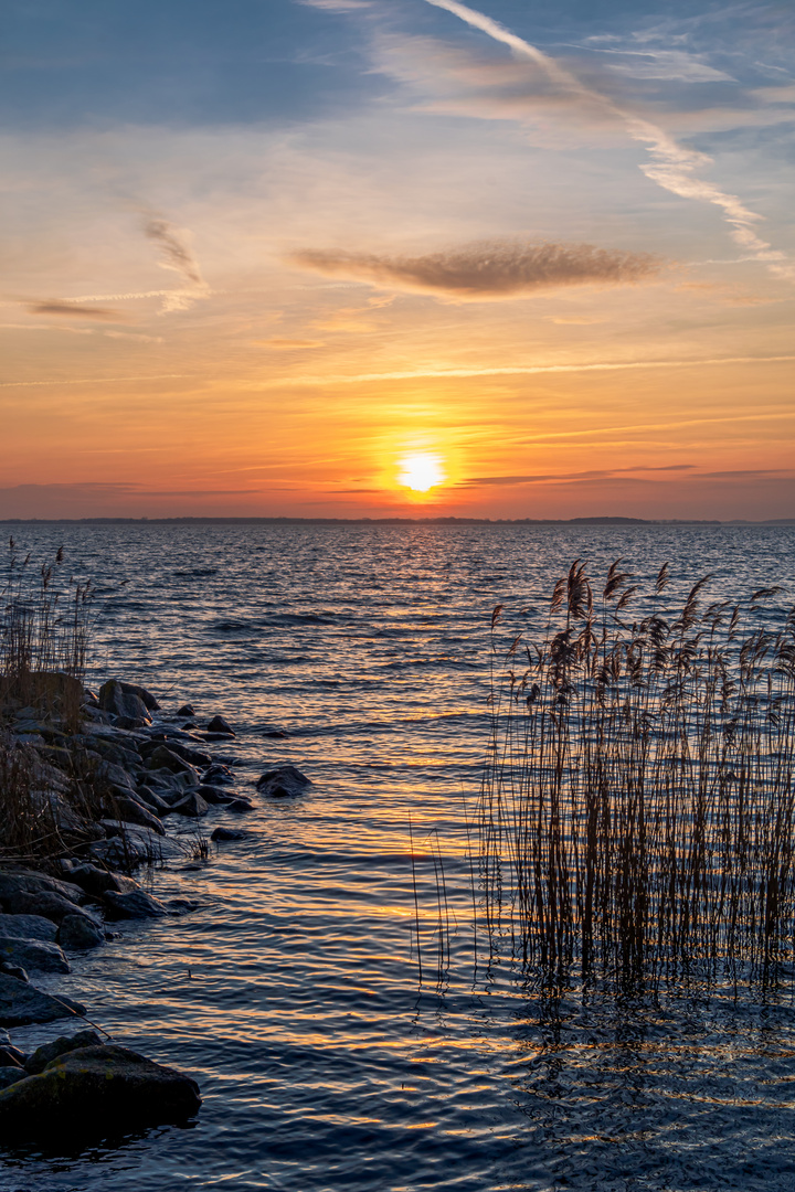 Am Achterwasser  zum Sonnenuntergang