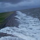 Am Anfang einer Sturmflut auf der Hallig Hooge