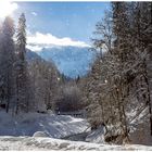 Am Ausgang der Partnachklamm in Garmisch-Partenkirchen