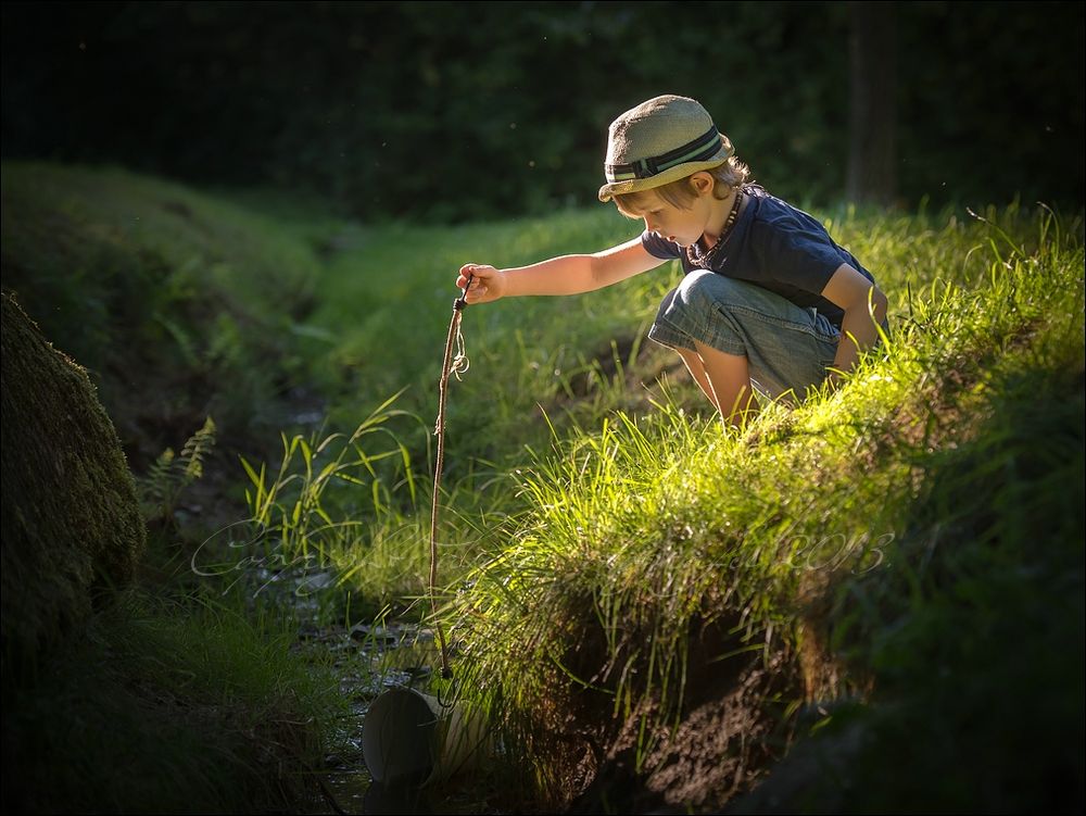 ...am Bach... Foto & Bild | kinder, menschen Bilder auf fotocommunity
