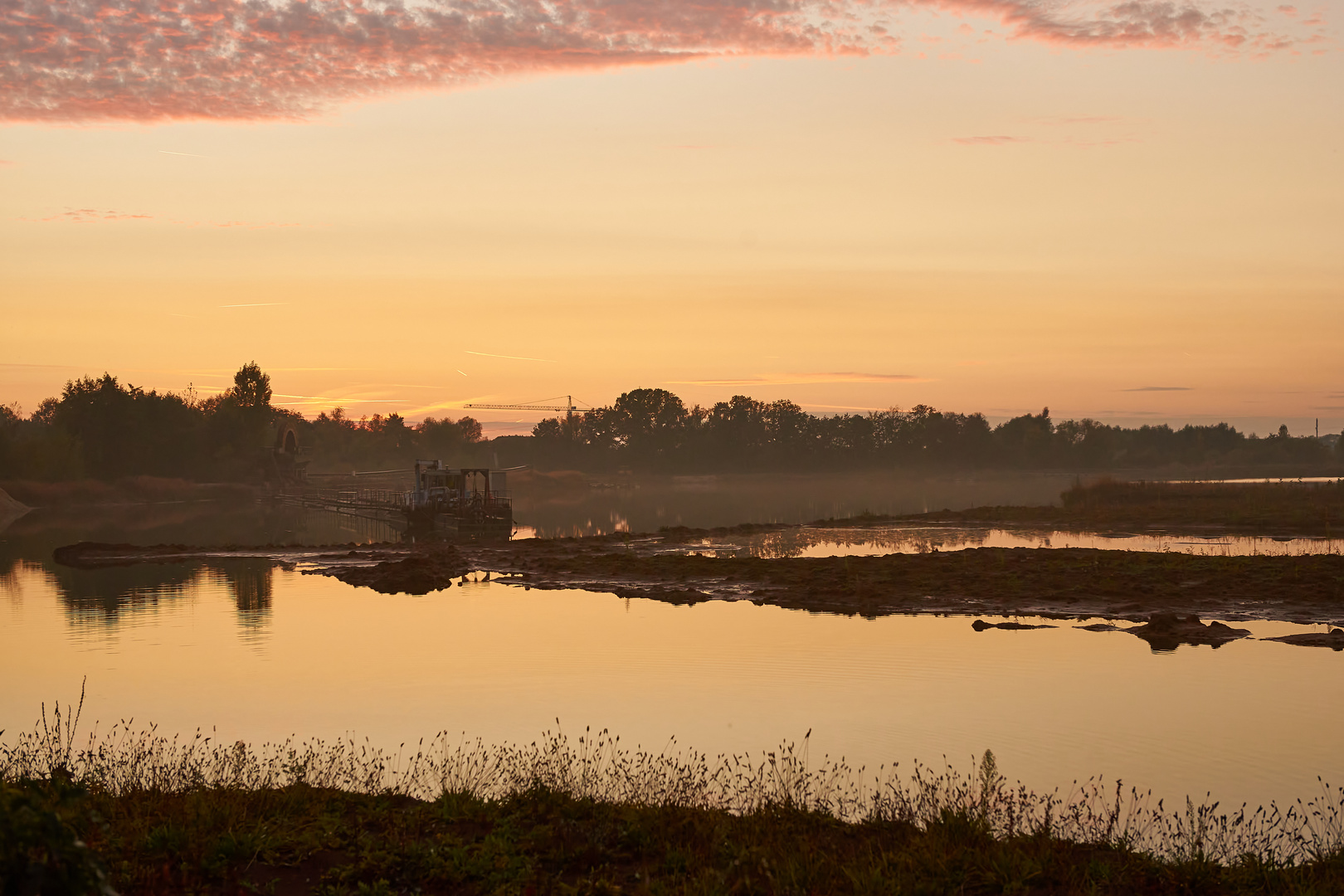 Am Baggersee beim Sonnenuntergang