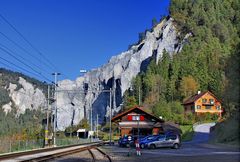 Am Bahnhof von Valendas-Sagogn