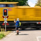 am Bahnübergang von Görlsdorf in Brandenburg