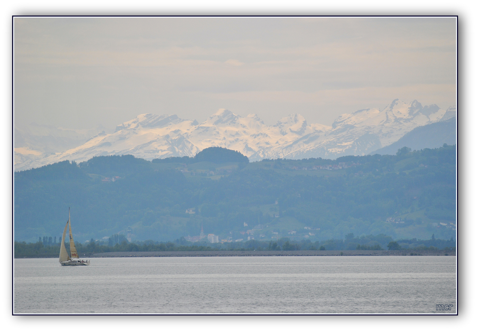 Am Bodensee, Blick Richtung BREGENZ und BREGENZER WALD