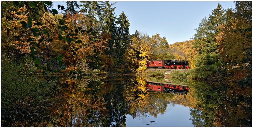 Am bunten Heiligen Teich Foto & Bild schmalspur, eisenbahn, verkehr