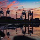 Am Containerterminal in Bremerhaven 