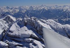 Am Dachstein mit dem Motorsegler